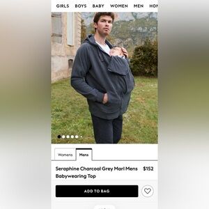 Seraphine baby wearing hoodie